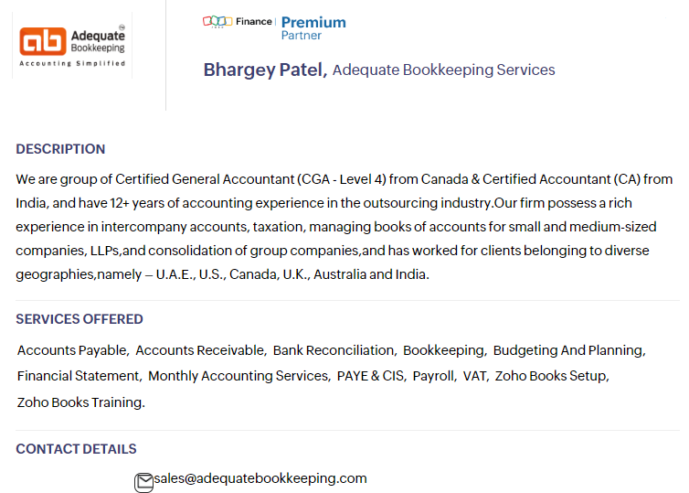 Zoho Books Certified Accountant - Mr. Bhargey Patel